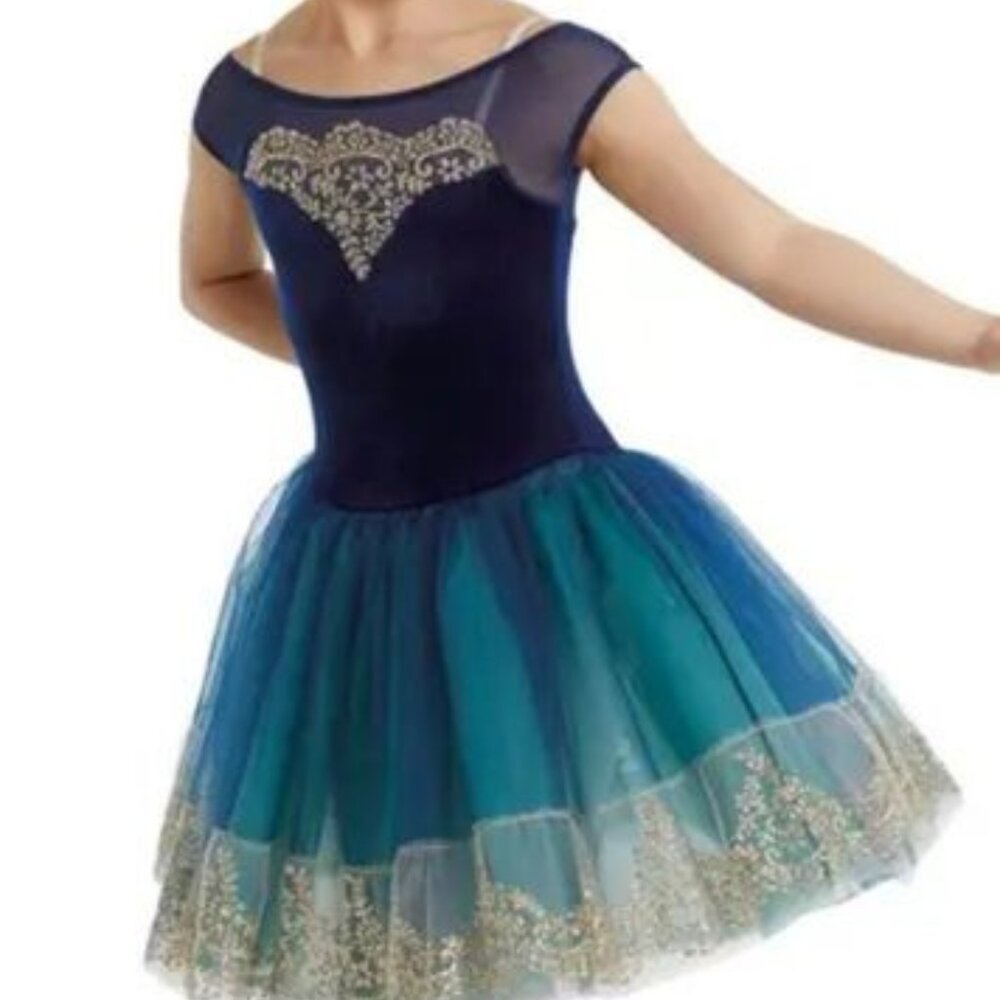 Weissman blue ballet/pointe dance costume